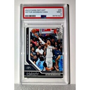 Victor Wembanyama 2023-24 Panini #85 NBA Rookie Card Spurs 1 of 6841 PSA 9 Mint